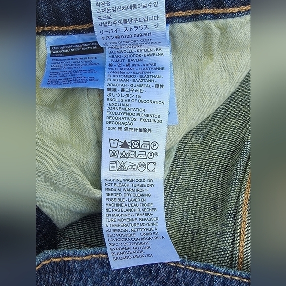 LEVI'S 505 36X34 Men's Denim Jean, Straight Leg, Classic Regular Fit - Picture 8 of 10